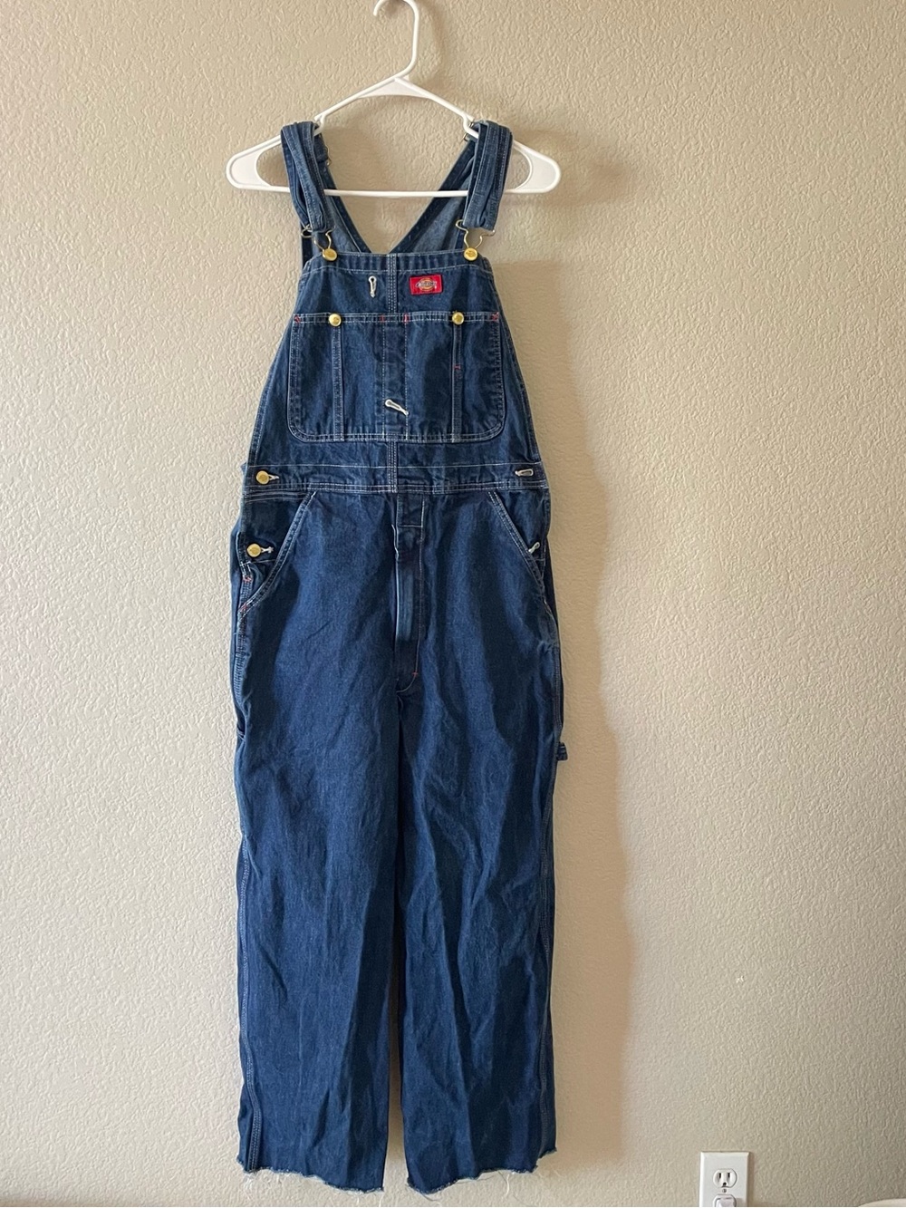 Dickies vintage 90s Men's Dark Blue Denim Overalls size 30